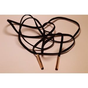 Black and Gold Up Tie Up Choker